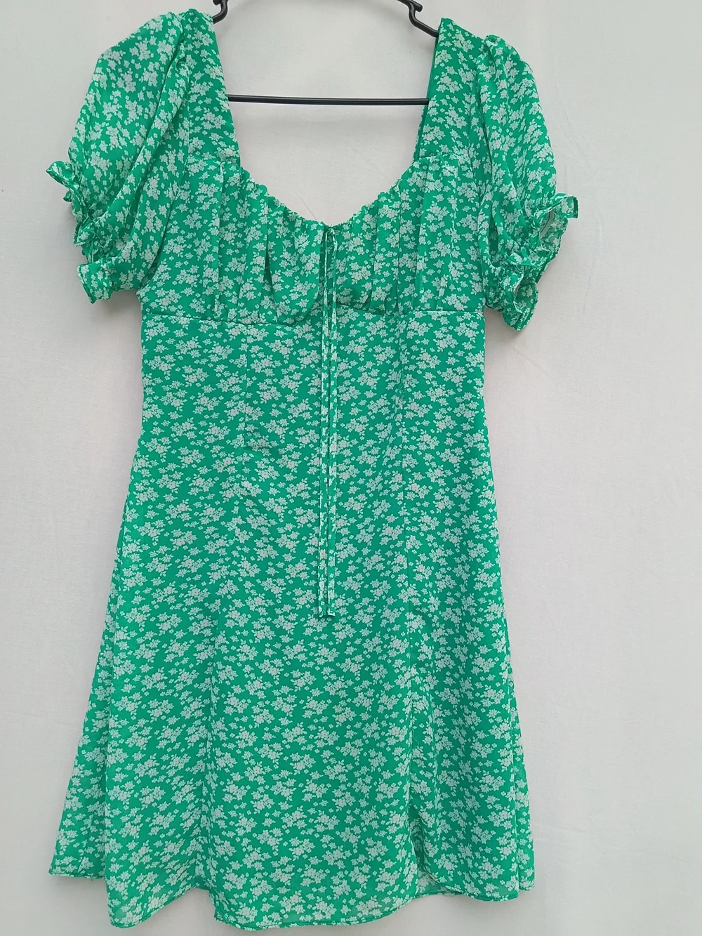 sage green babydoll dress At This Time Sage Green Ditsy L/S Babydoll Dress, Medium - The Mint Julep Boutique